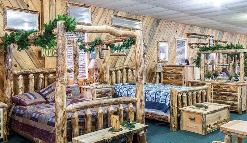 Dutchman Log Furniture Showroom Rustic Bedroom Set