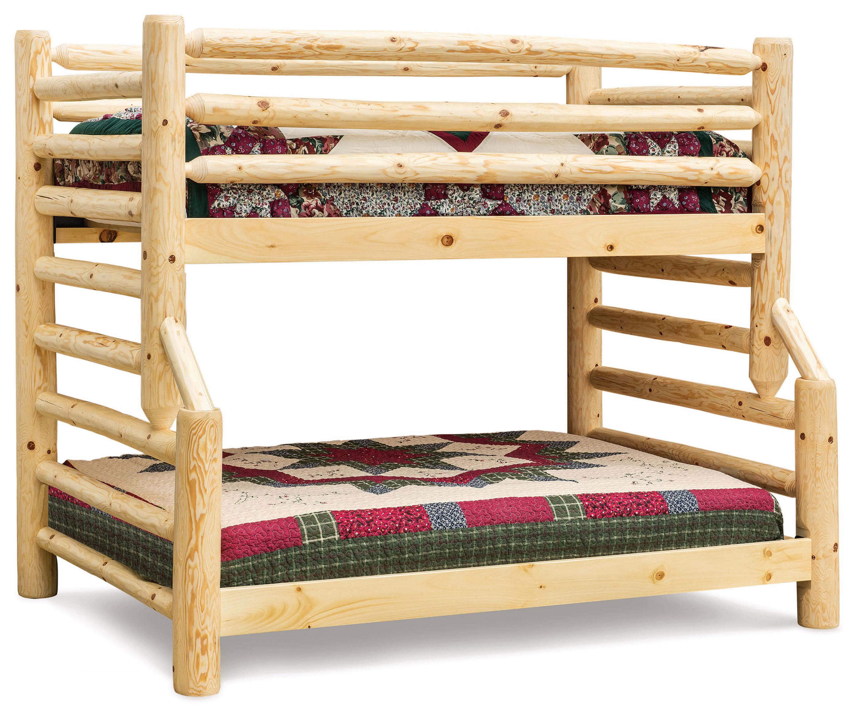 Dutchman Log Furniture Econo Full Twin Bunk Bed Plain Pine
