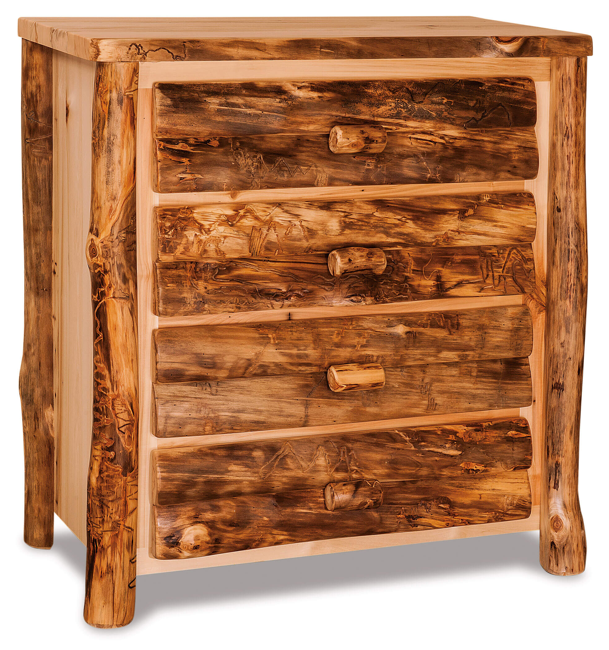 Fireside Log Furniture 4 Drawer Chest Aspen