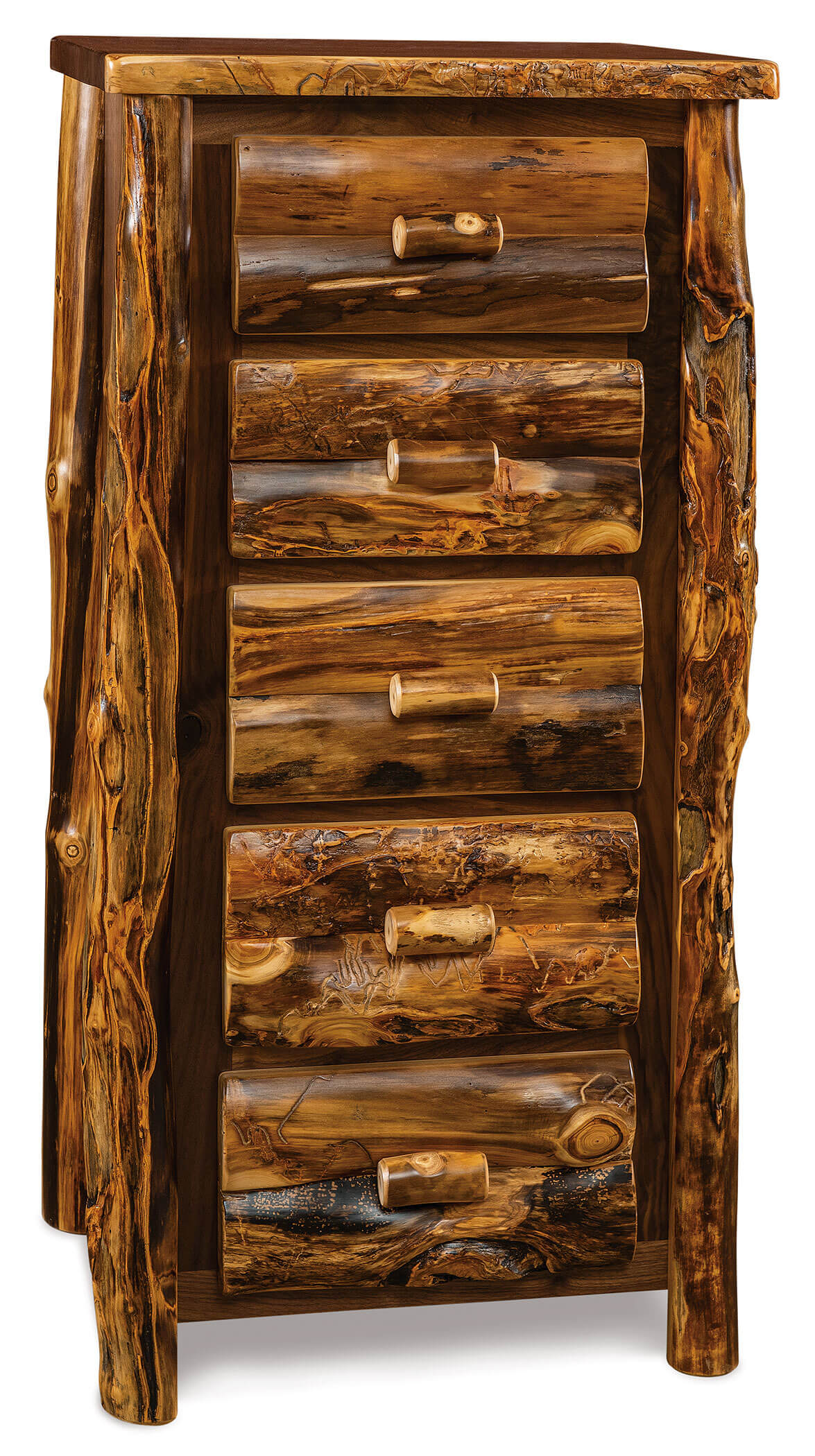 Fireside Log Furniture Lingerie Chest Aspen Walnut