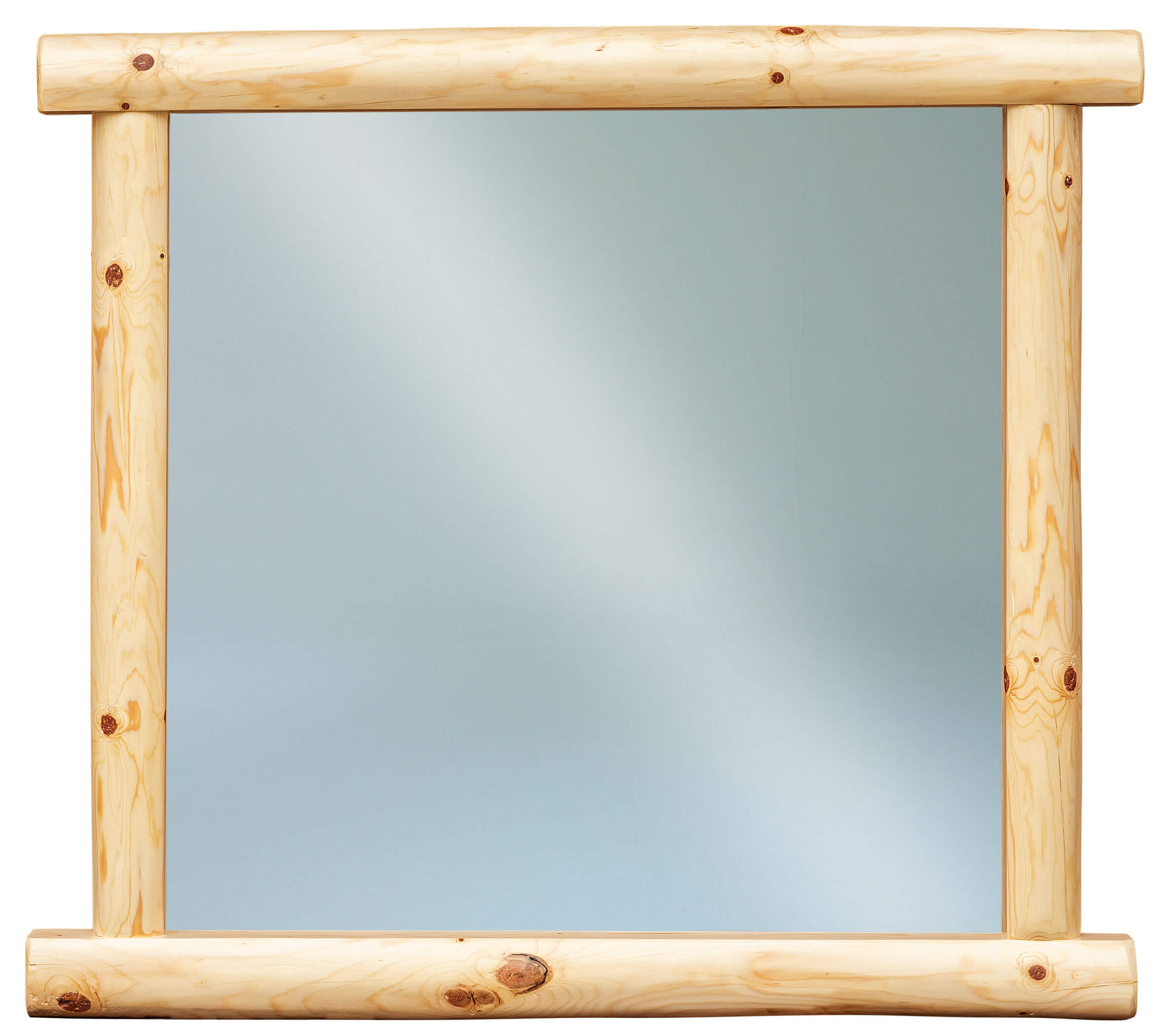 Fireside Log Furniture Mirror Frame with Mirror