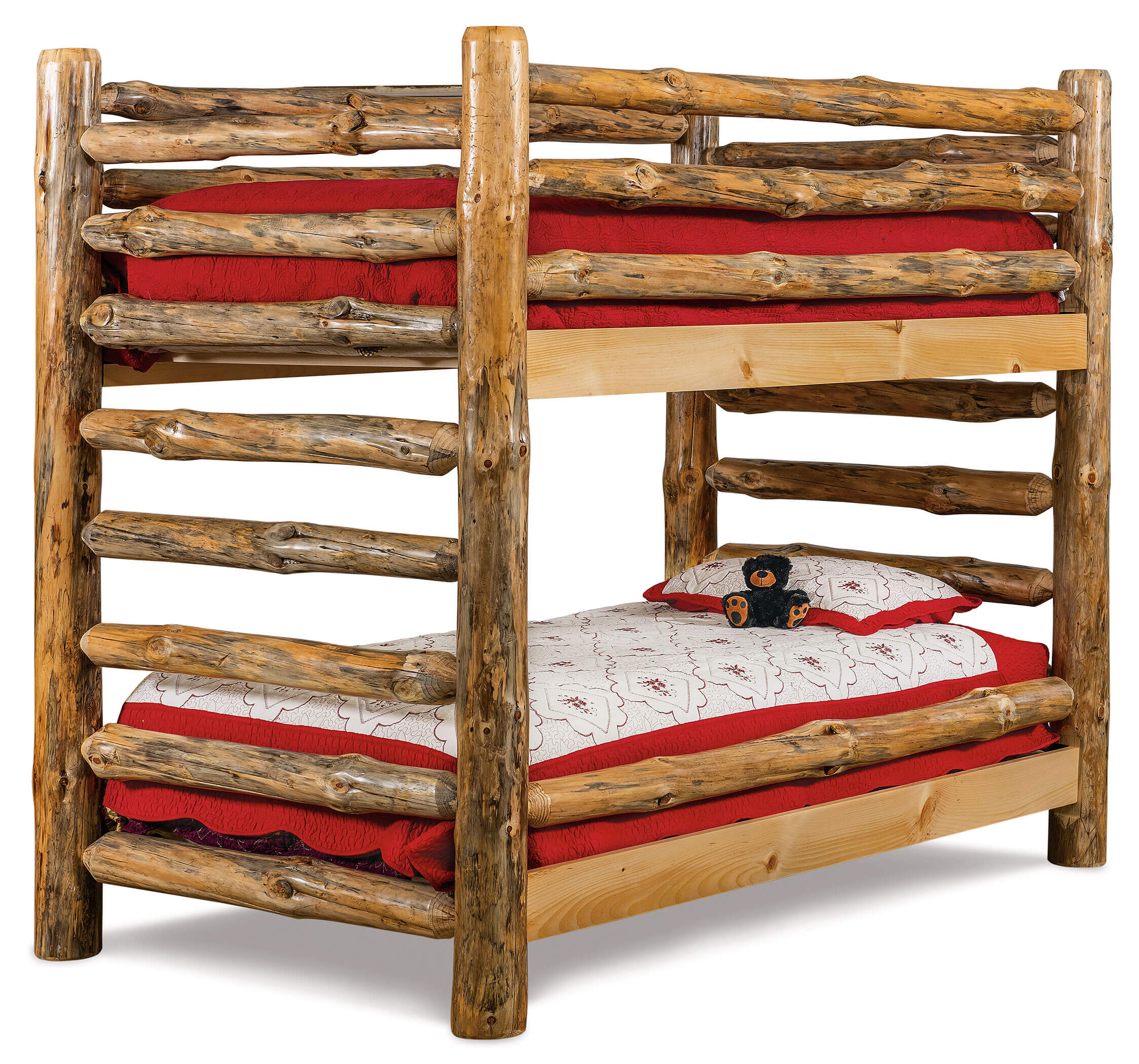 Fireside Log Furniture Twin-Twin Bunk Bed