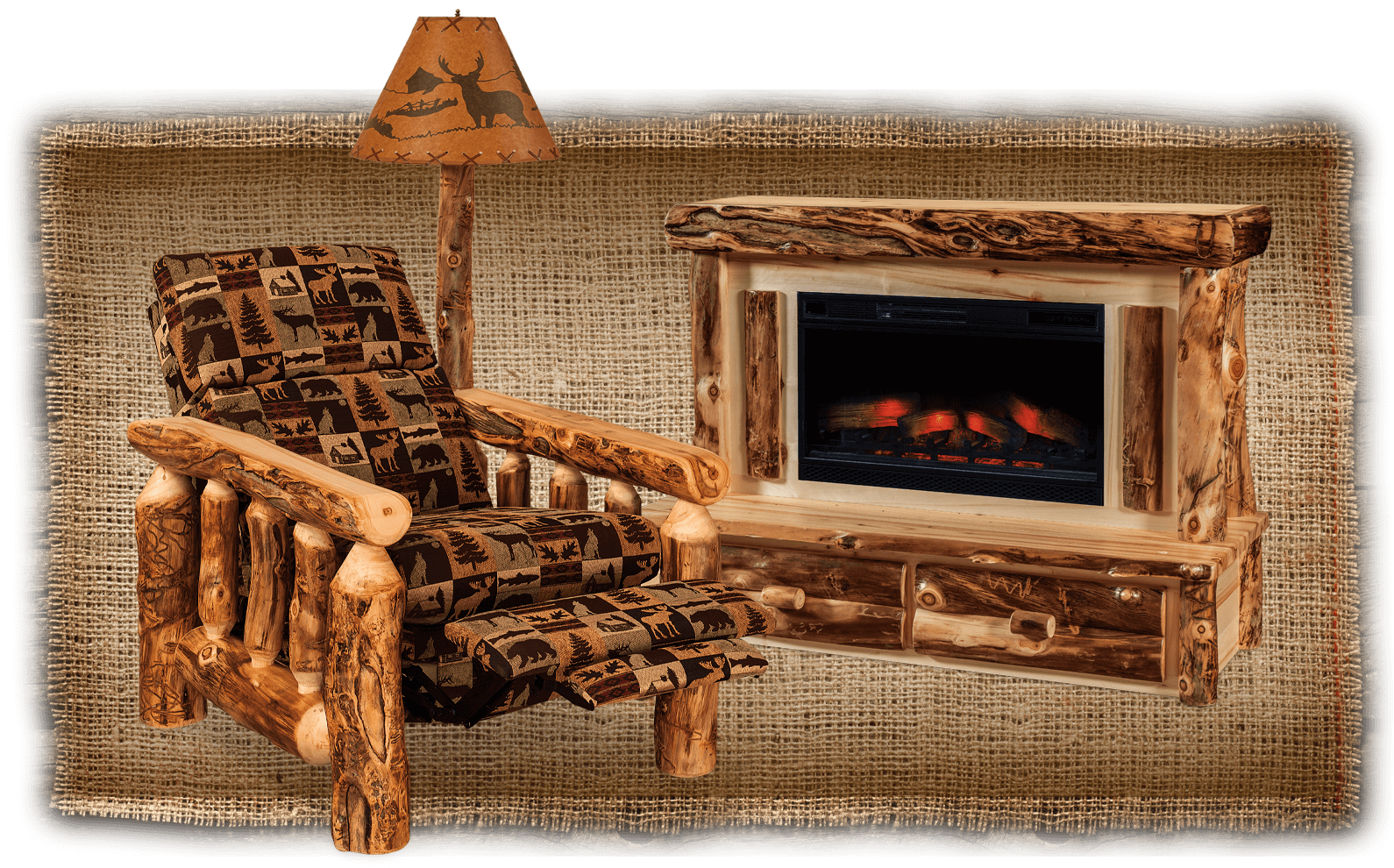 Fireside Log Furniture Rustic Dining Room Set