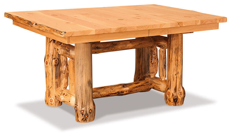 Fireside Log Furniture Leaf Table Rustic Pine