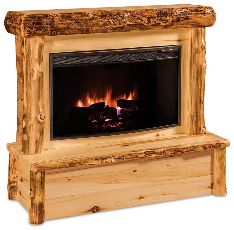 Fireside Log Furniture Fireplace with Mantle