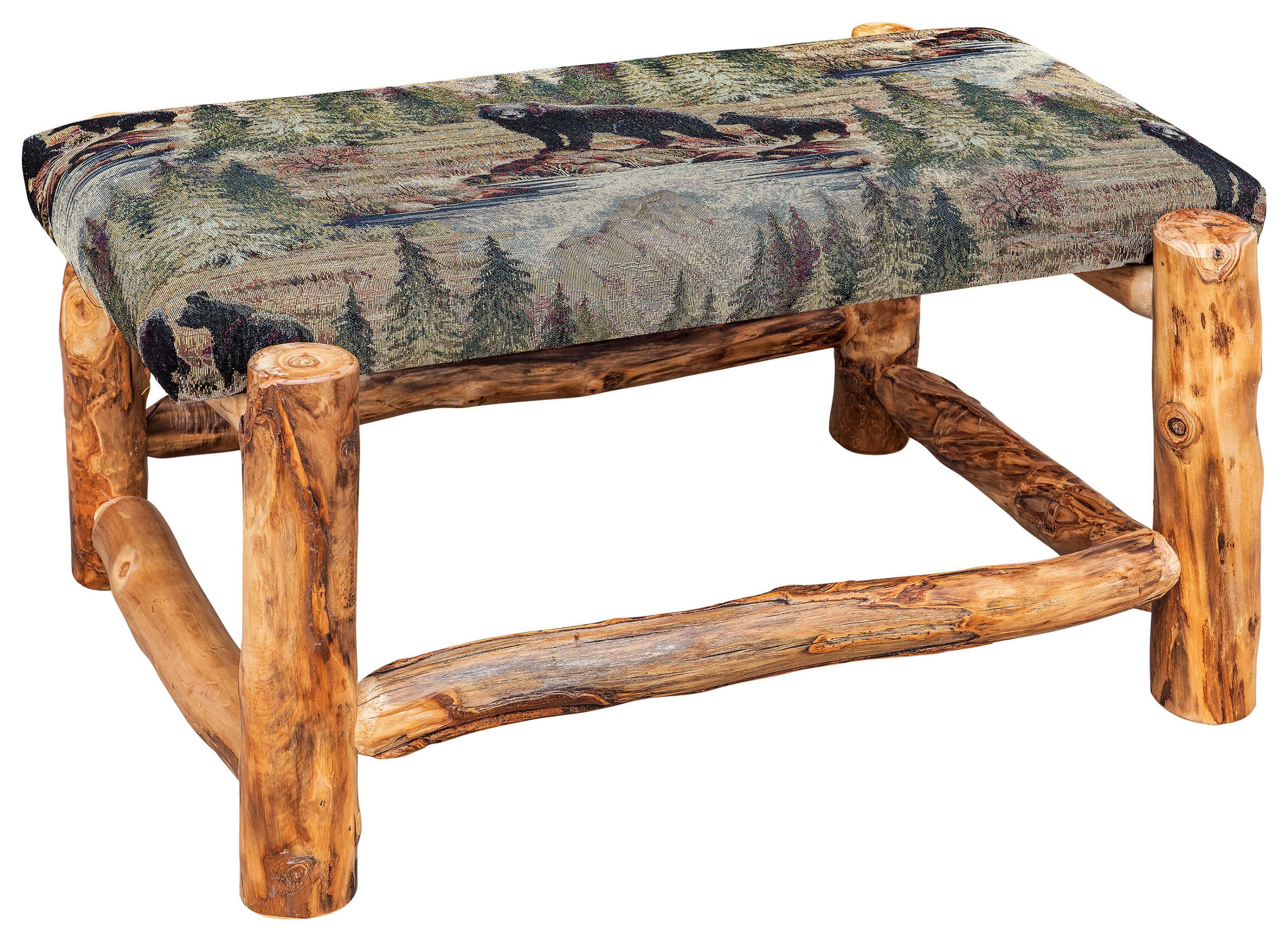 Fireside Log Furniture Ottoman