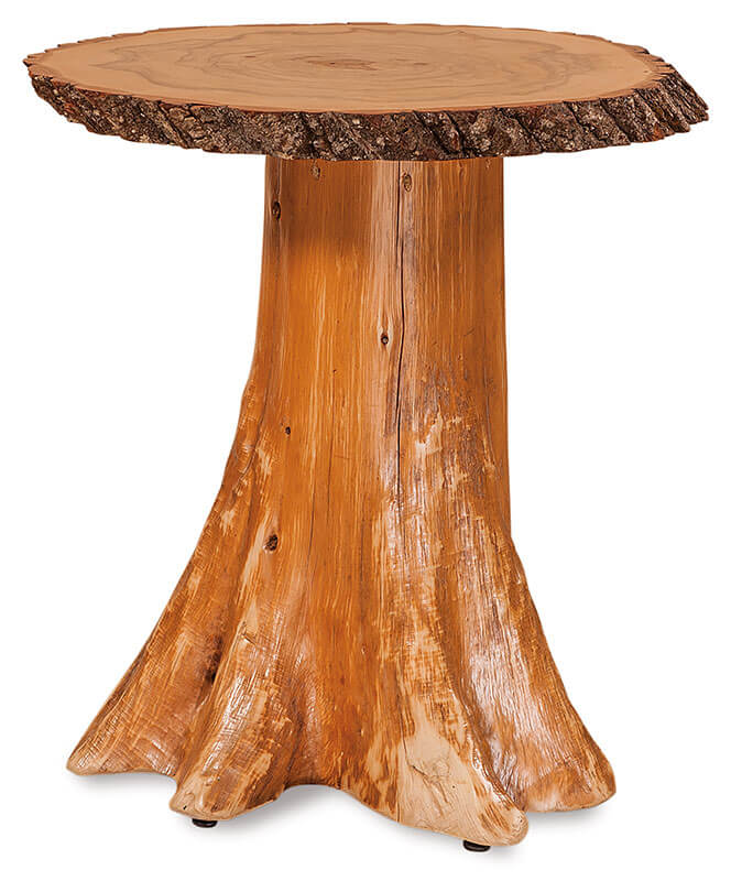 Fireside Log Furniture Stump End Table