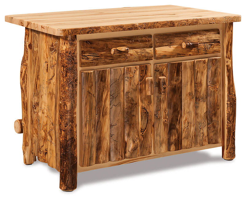 Fireside Log Furniture Kitchen Island Aspen