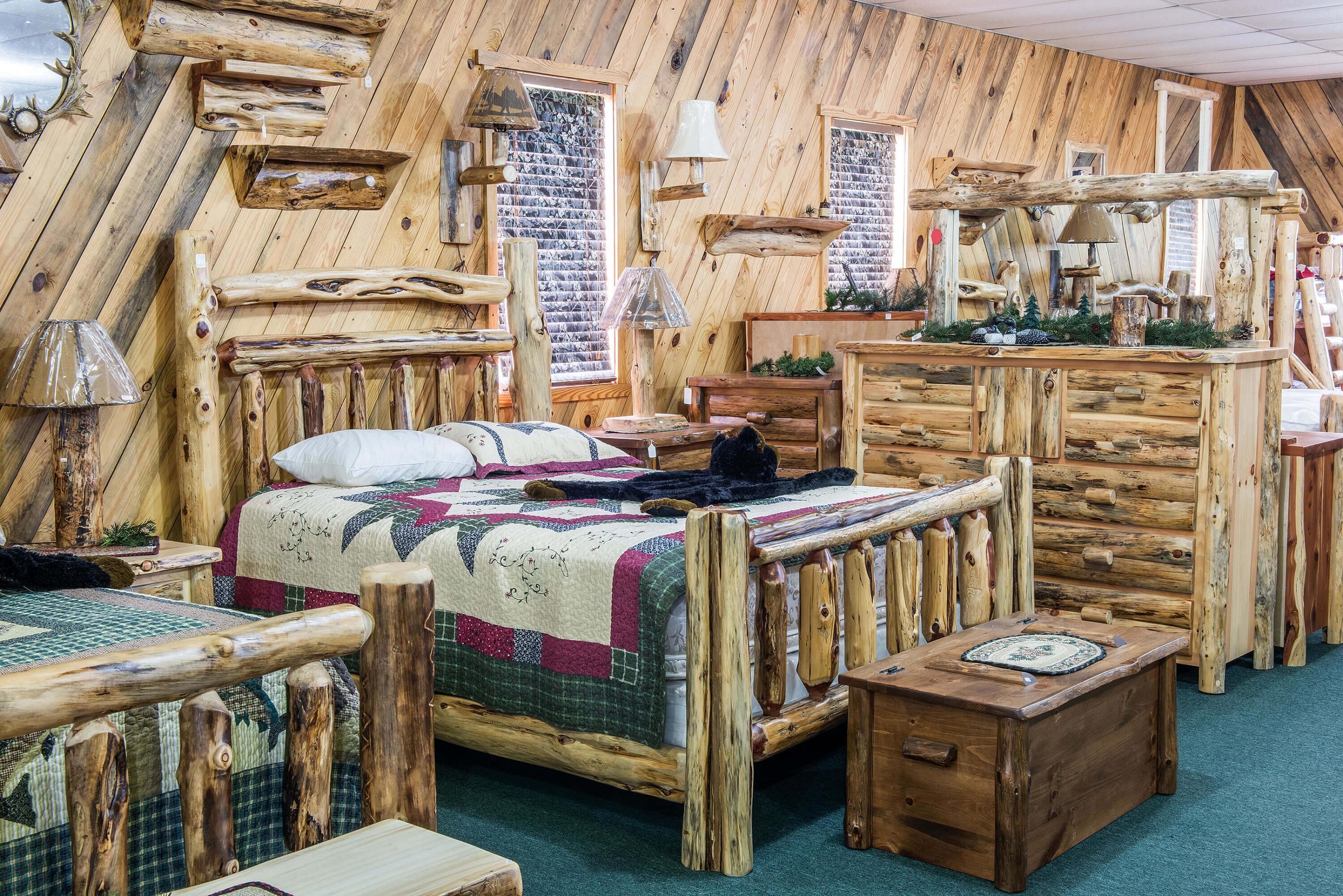 Showroom Dutchman Log Furniture, Log Cabin Style Dresser