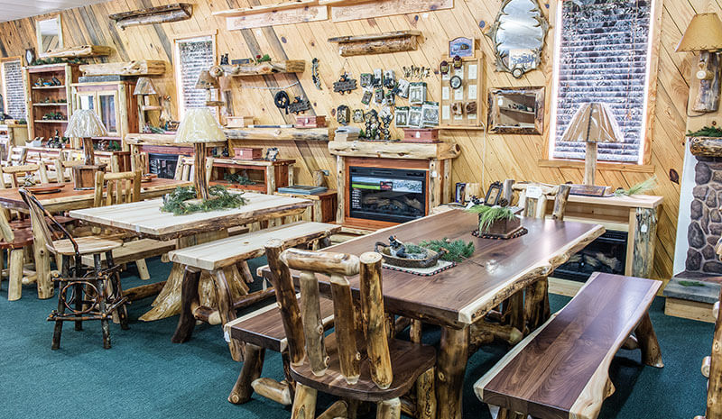 Dutchman Log Furniture Showroom Rustic Dining Room Sets