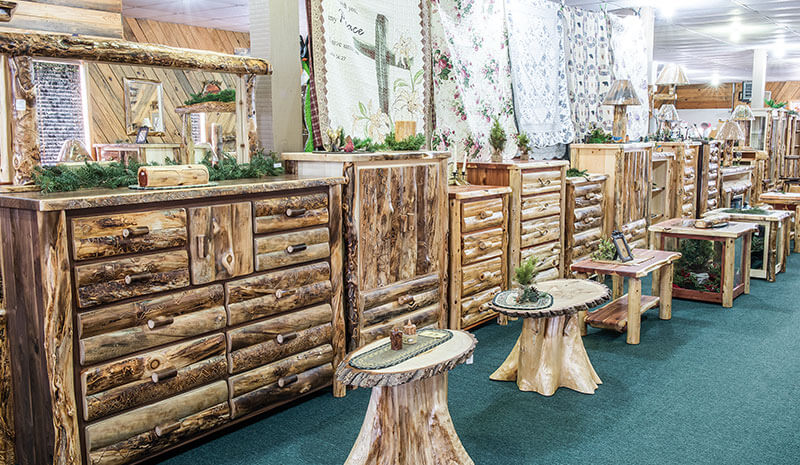 Dutchman Log Furniture Showroom Rustic Dressers and Chests